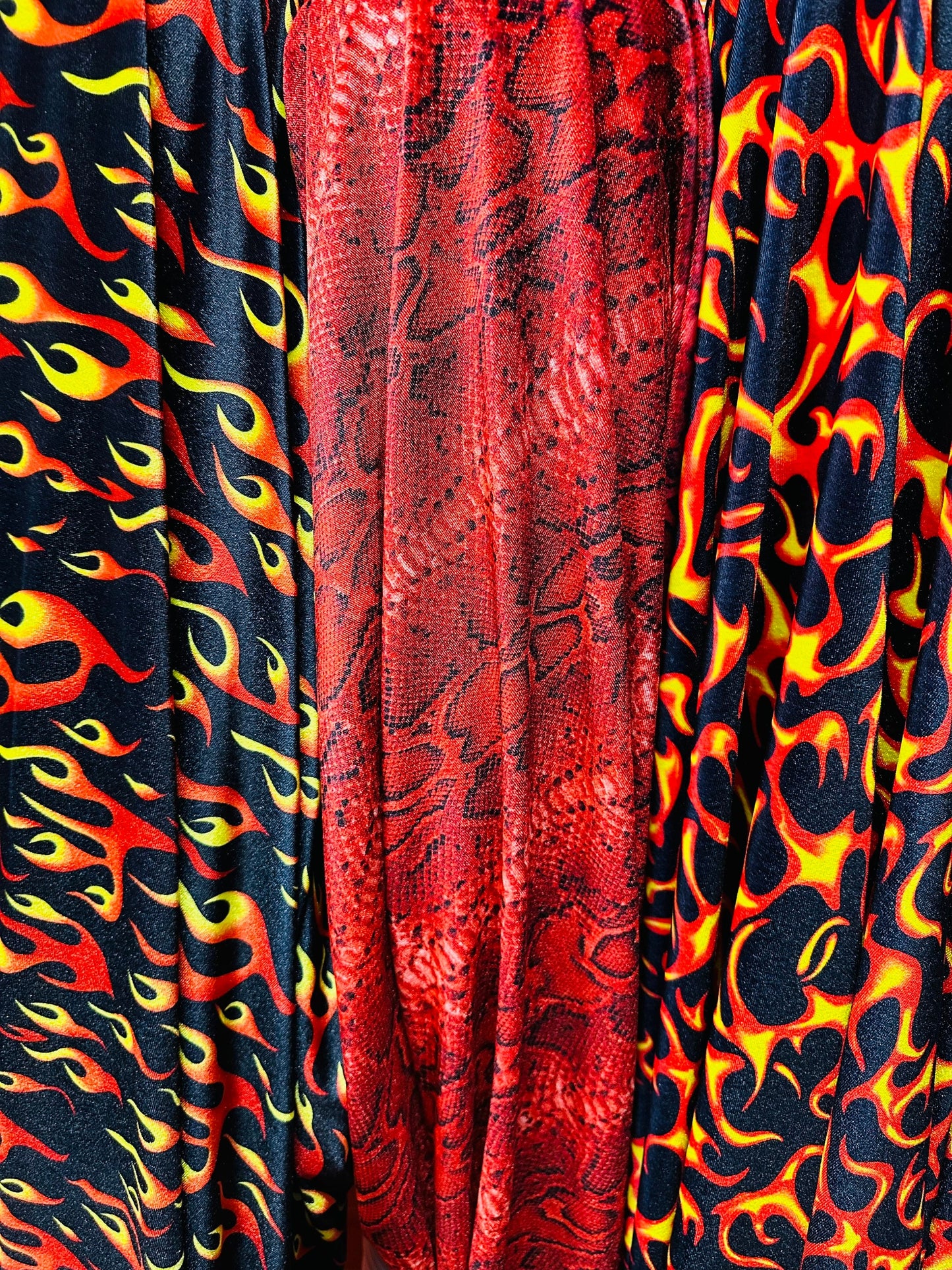 New Various Abstract designs print on great quality of stretch velvet 4-way stretch 420 grams 58/60” Sold by the YD.