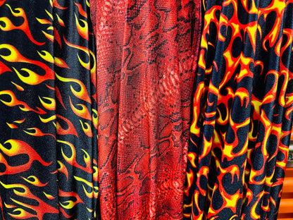 New Various Abstract designs print on great quality of stretch velvet 4-way stretch 420 grams 58/60” Sold by the YD.