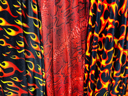 New Various Abstract designs print on great quality of stretch velvet 4-way stretch 420 grams 58/60” Sold by the YD.