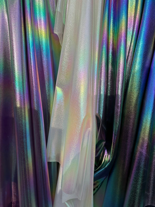 New Iridescent metallic lame fabric non stretch 58/60” Sold by the YD. Ships worldwide from Los Angeles California USA