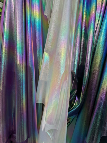 New Iridescent metallic lame fabric non stretch 58/60” Sold by the YD. Ships worldwide from Los Angeles California USA