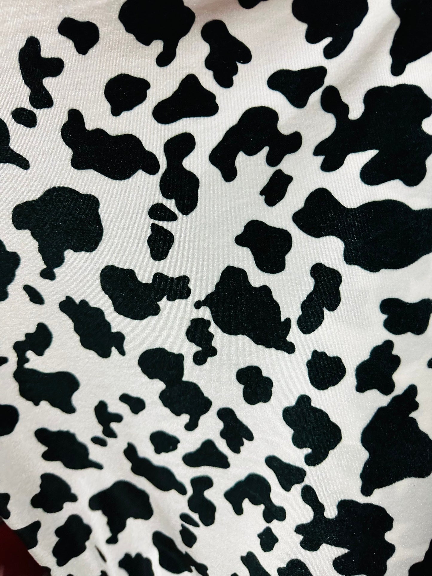 Cow Exotic design print on great quality of stretch velvet 4-way stretch 58/60” Sold by the YD. Ships worldwide from Los Angeles California