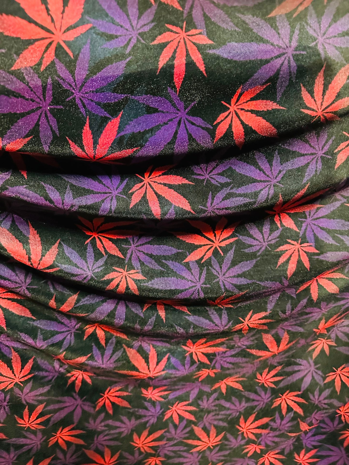 New Marihuana design Black/Purple/Pink print on great quality of stretch velvet 4-way stretch 58/60” Sold by the YD. Ships Worldwide from LA