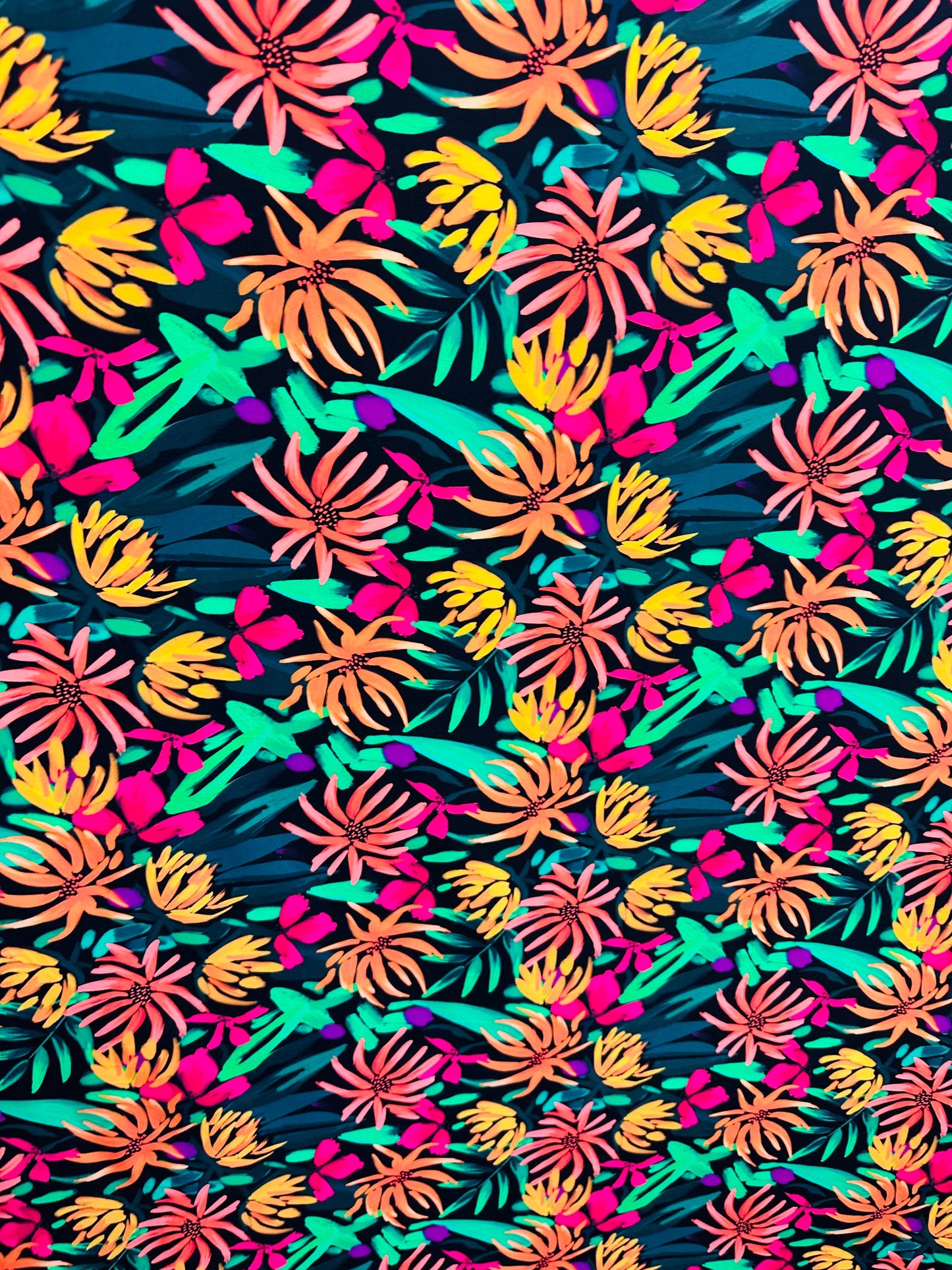 New Hawaiian print design Multicolor print on great quality of nylon spandex 4-way stretch 58/60” Sold by the YD. Ships worldwide from L.A