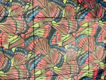 New Butterfly abstract design print on great quality of power mesh 4-way stretch 58/60” Sold by the YD. Ships worldwide from L.A