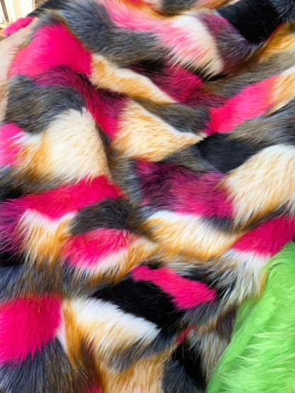 Luxury Faux Fur Multiples design high quality Sold by the YD and 1/2 yd Ships worldwide from Los Angeles California USA