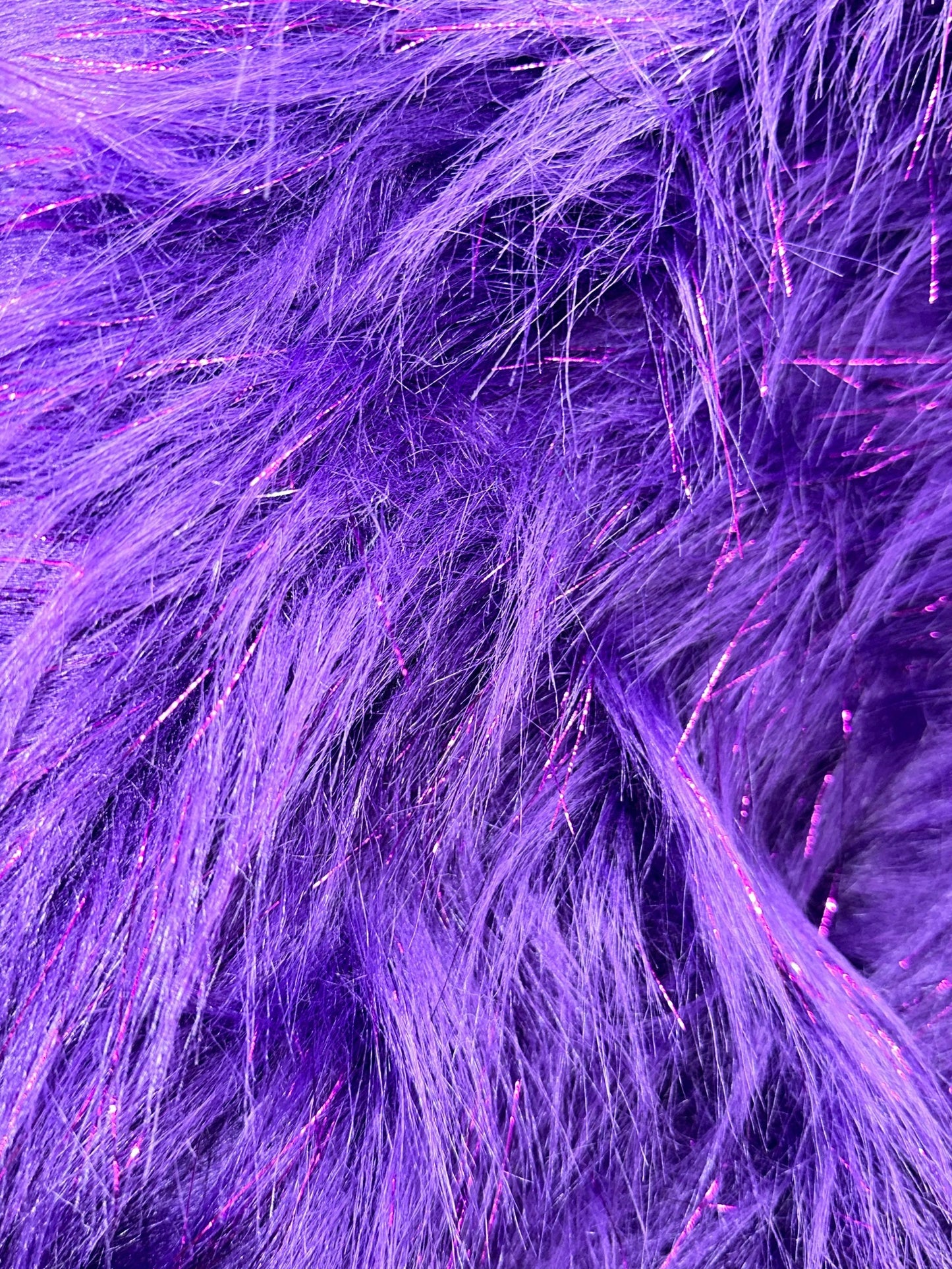 Luxury Faux Fur Metallic shaggy design high quality Sold by the YD and 1/2 yd Ships worldwide from Los Angeles California USA