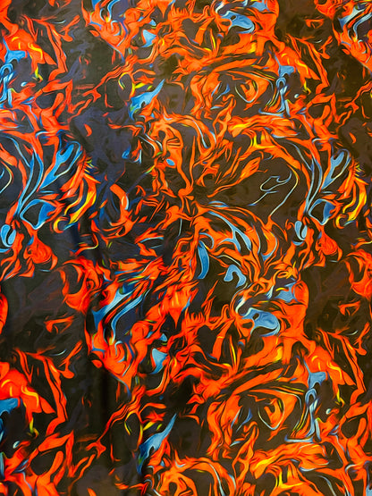 New Modern Flames abstract design Print on nylon spandex 4-way stretch 58/60” Sold by the YD. Ships Worldwide from Los Angeles