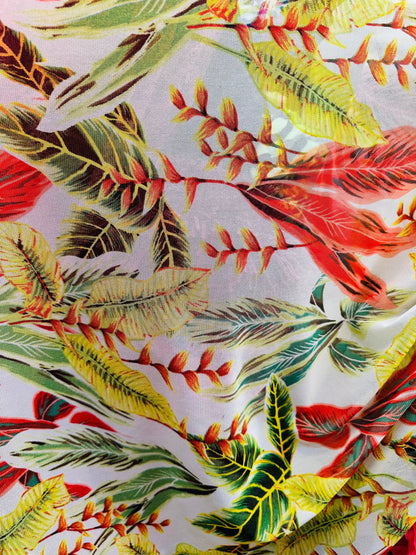 New Electric tropical design print on great quality of nylon power mesh 4-way stretch 58/60”