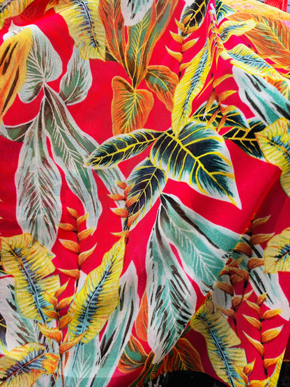 New Electric tropical design print on great quality of nylon power mesh 4-way stretch 58/60”