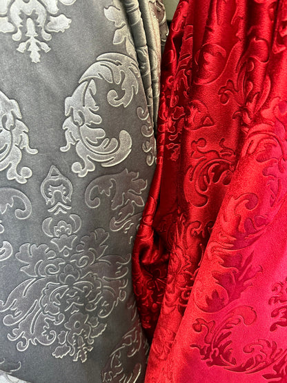 Italian design embossed luxury velvet non stretch high quality fabric 60” sold by the YD.