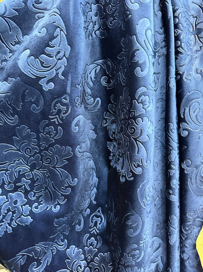 Italian design embossed luxury velvet non stretch high quality fabric 60” sold by the YD.