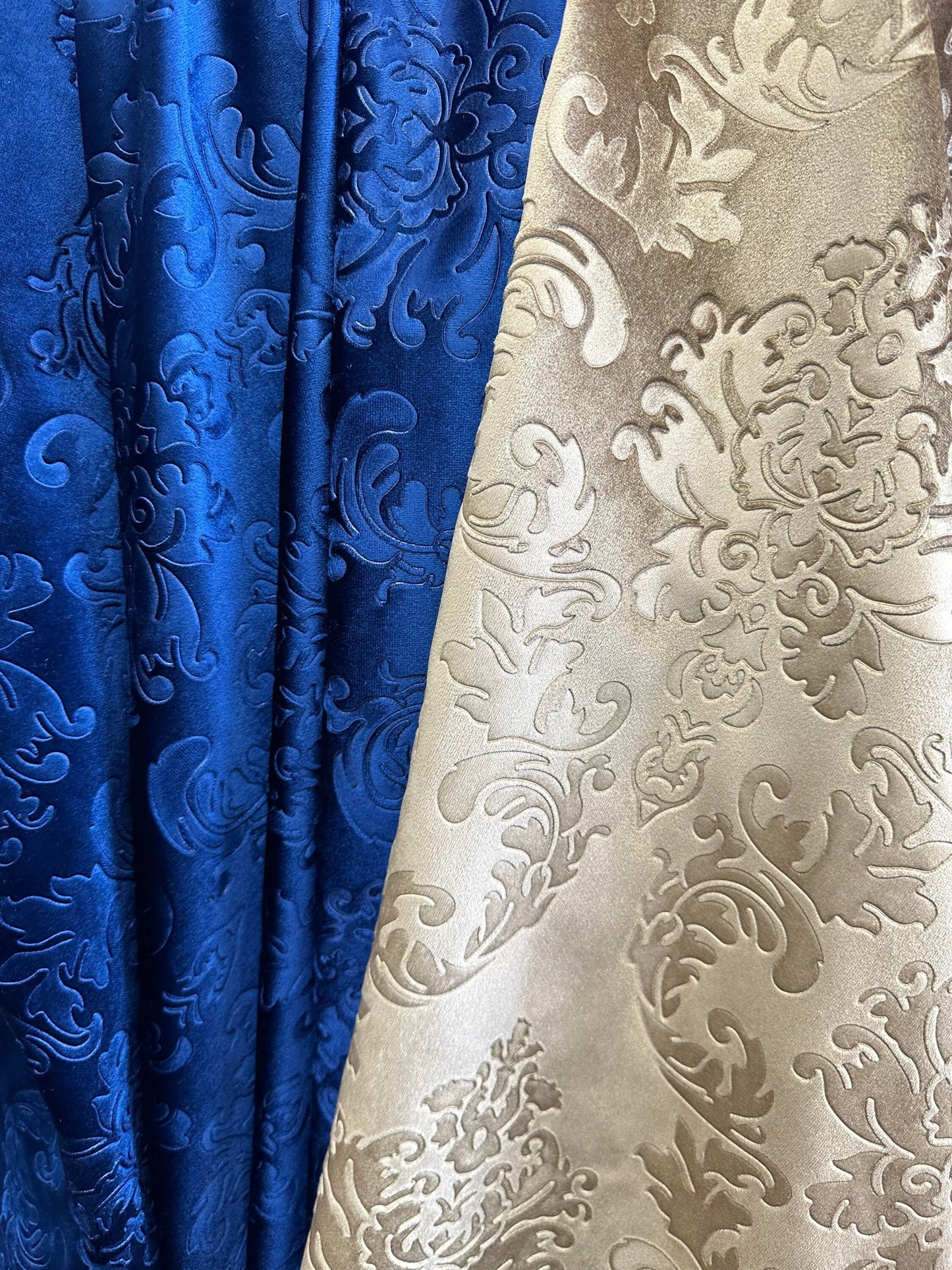 Italian design embossed luxury velvet non stretch high quality fabric 60” sold by the YD.