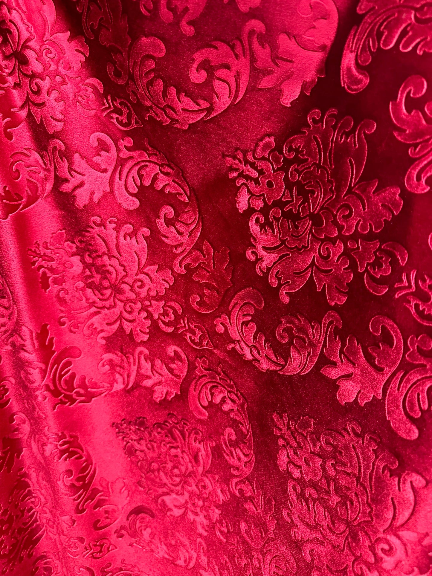 Italian design embossed luxury velvet non stretch high quality fabric 60” sold by the YD.