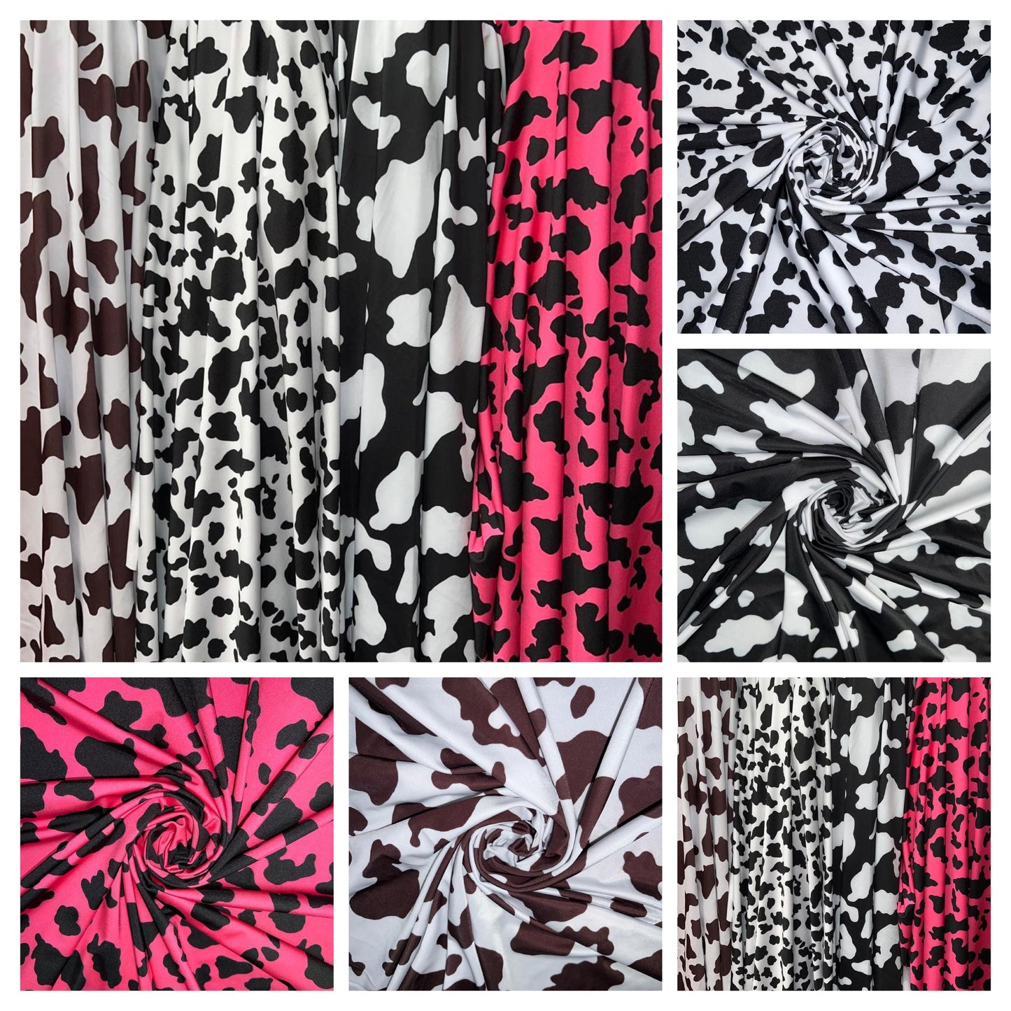 Cow Exotic design print on best quality of nylon spandex 4-way stretch 58/60” Sold by the YD.