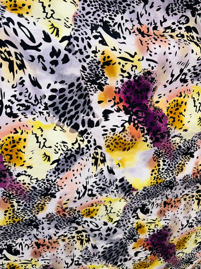 Exotic Safari Wild cats design multicolor print on best quality of nylon spandex 4-way stretch 58/60” Sold by the YD.