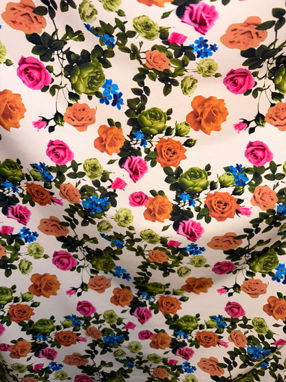 New Romantic floral design print on best quality of nylon spandex 4-way stretch 58/60” Sold by the YD. Ships worldwide from L.A