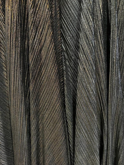 New Luxury Pleated stretch metallic velvet 4-way stretch 420G 4-way stretch 58/60” Sold by the YD.