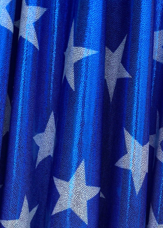 Freedom American flag design metallic stars design and metallic stripes design 4-way stretch 58/60” Sold by the YD. Ships worldwide from L.A