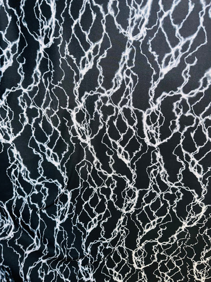 New Thunder Lightning bolt design print on great quality of nylon spandex 4-way stretch