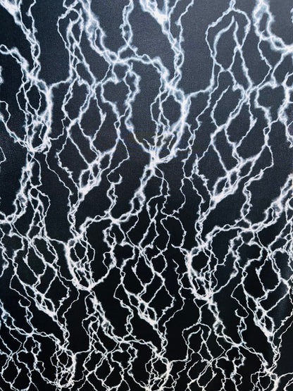 New Thunder Lightning bolt design print on great quality of nylon spandex 4-way stretch