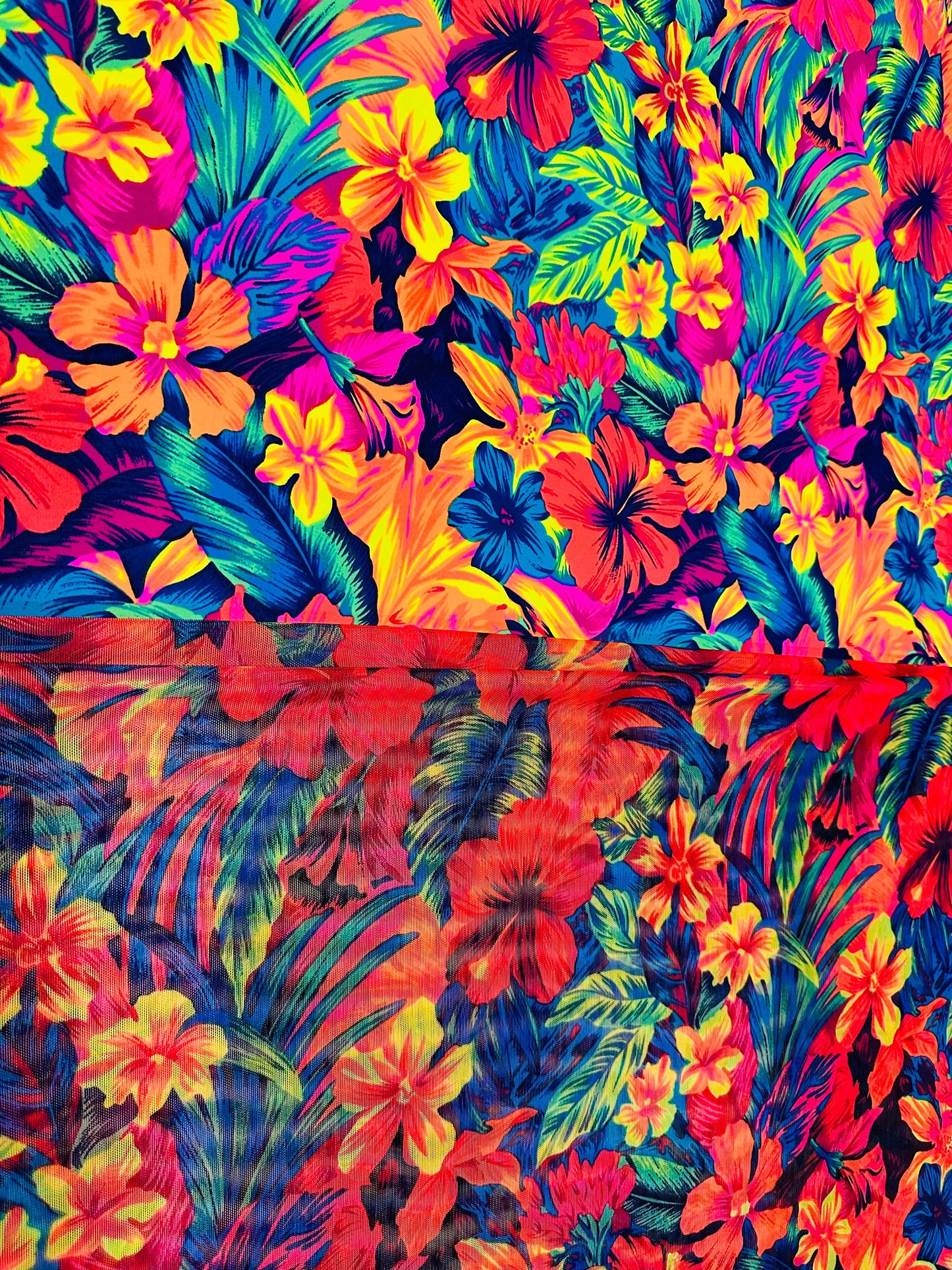 Hawaiian design colorful with bright colors print on nylon spandex and power mesh best quality 4-way stretch