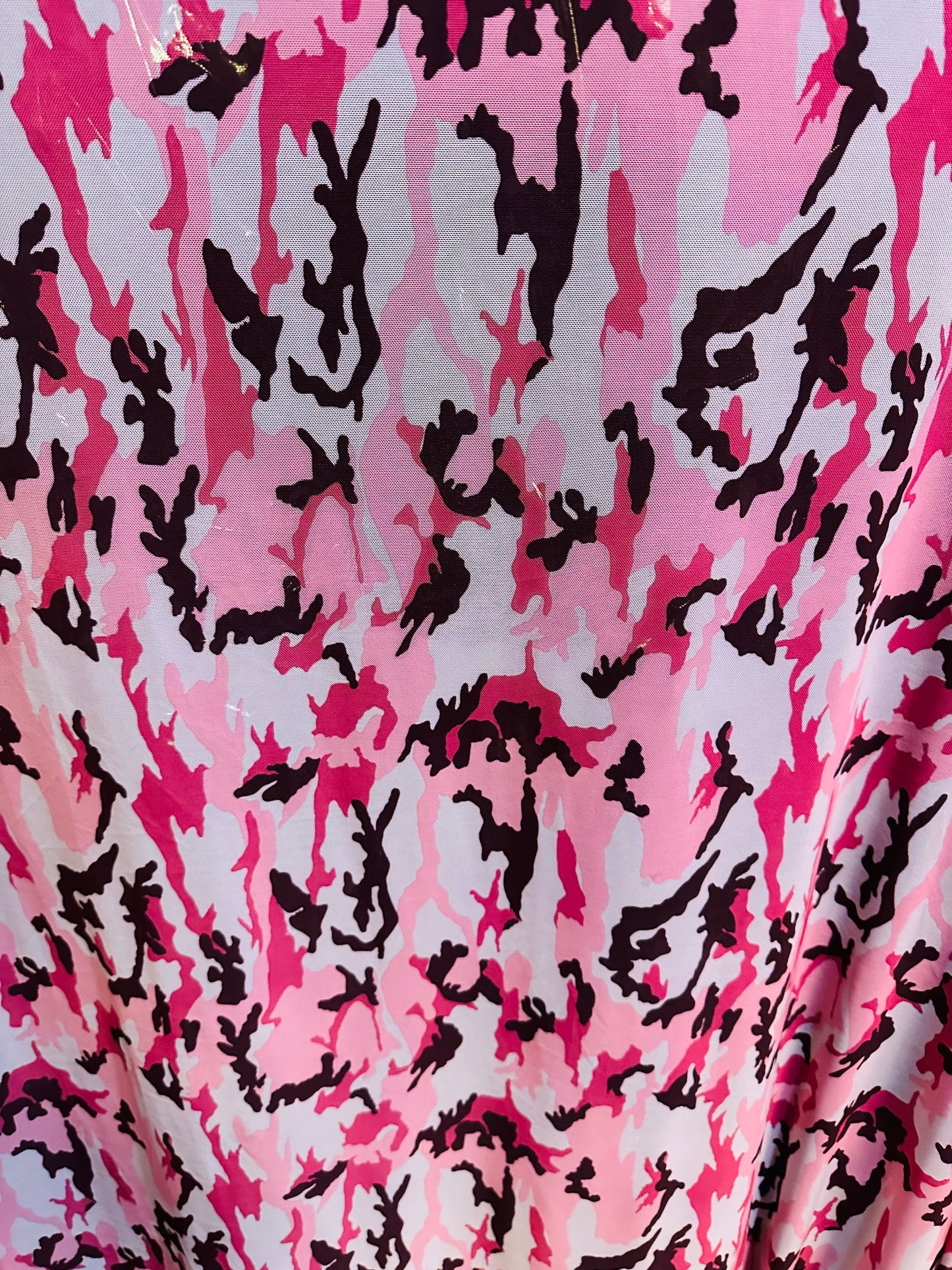 Camouflage pink multicolor print on great quality of nylon power mesh 4-way stretch