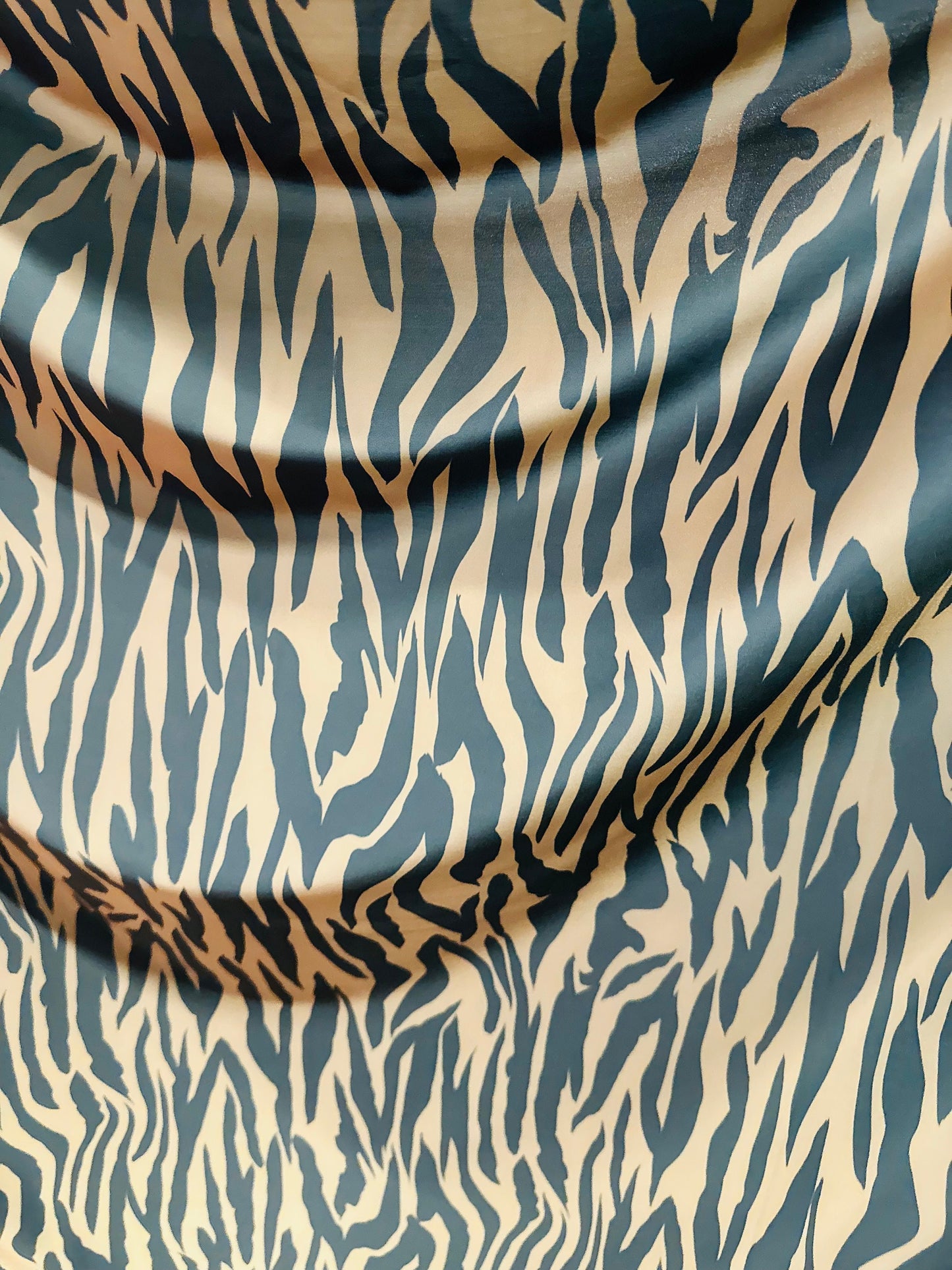 Zebra design Nude/Black print on great quality of nylon spandex 4-way stretch