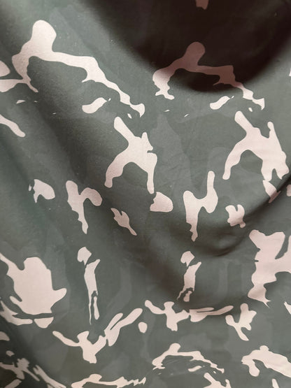 Camouflage design print on heavy nylon spandex 4-way stretch 58/60”