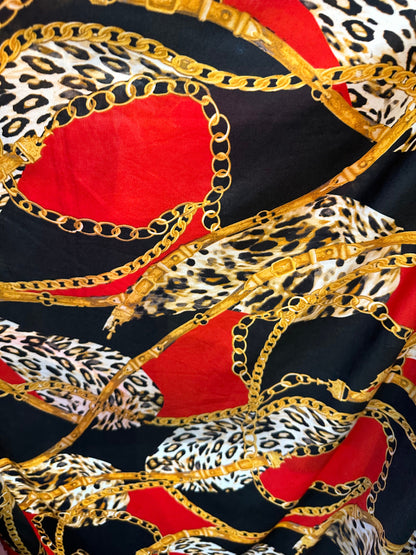 New modern design exotic animal print on great quality of poly spandex 4-way stretch 58/60”