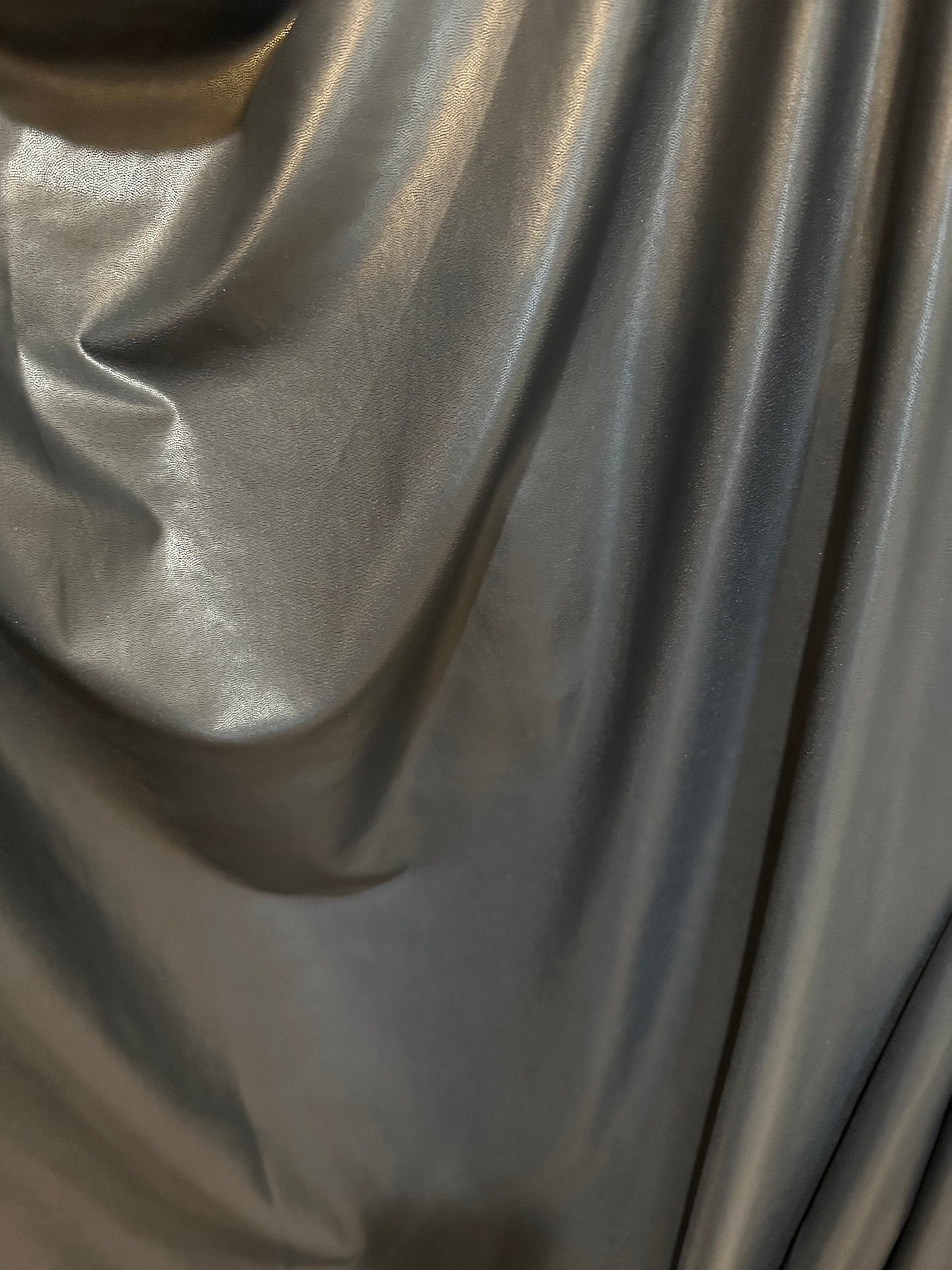 Matte metallic spandex foggy foil 4-way stretch 58/60” Sold by the YD. High quality fabrics by AlexLAFabrics