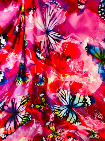 Butterfly design new exotic print on great quality of nylon spandex 4-way stretch 58/60” High quality fabrics by AlexLAFabrics