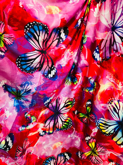 Butterfly design new exotic print on great quality of nylon spandex 4-way stretch 58/60” High quality fabrics by AlexLAFabrics