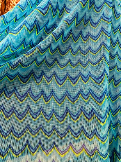 New fish scale design print on power mesh 4-way stretch 58/60” High quality fabrics by AlexLAFabrics