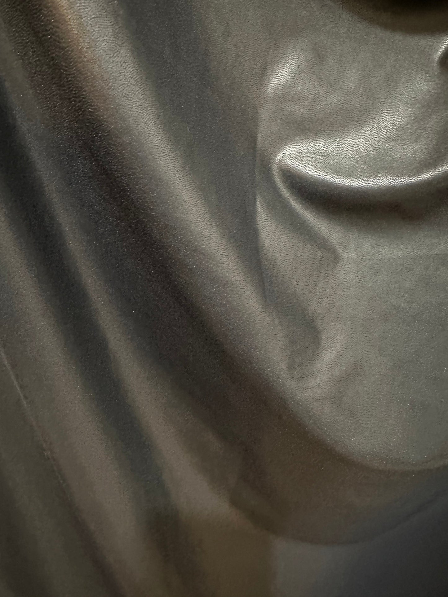 Matte metallic spandex foggy foil 4-way stretch 58/60” Sold by the YD. High quality fabrics by AlexLAFabrics