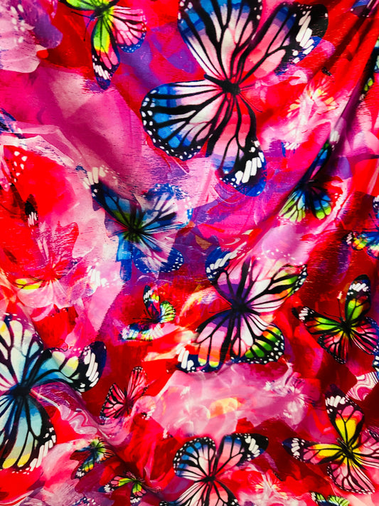 Butterfly design new exotic print on great quality of nylon spandex 4-way stretch 58/60” High quality fabrics by AlexLAFabrics