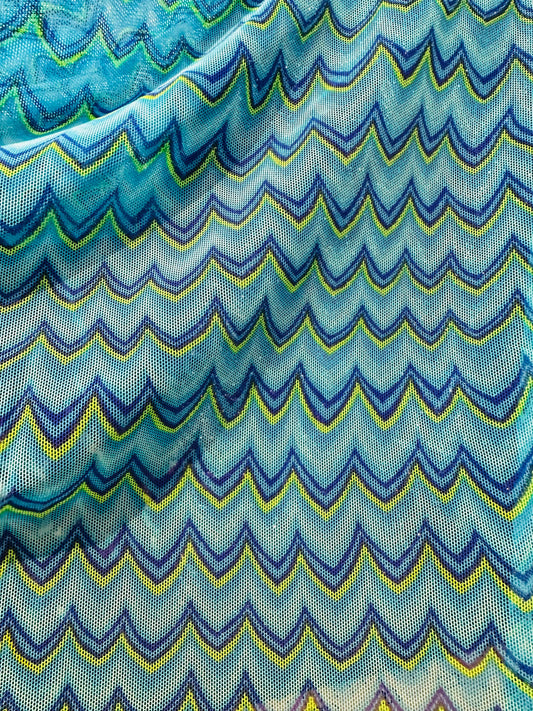 New fish scale design print on power mesh 4-way stretch 58/60” High quality fabrics by AlexLAFabrics