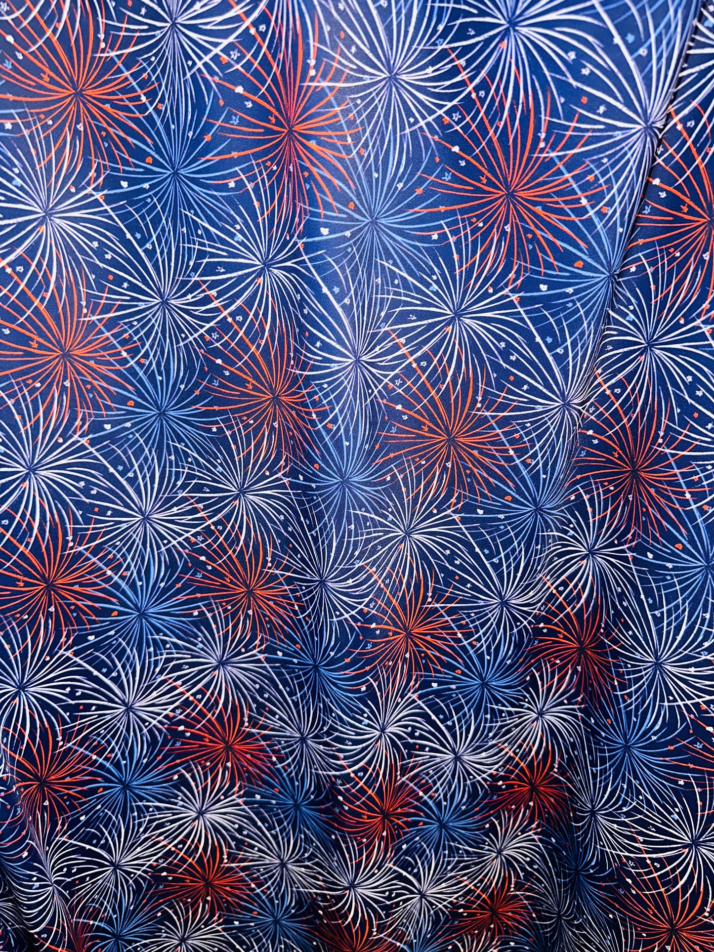 Fireworks design print on best quality of nylon spandex 4-way stretch 58/60”