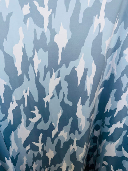 New camouflage design print on great quality of nylon spandex 4-way stretch 58/60”