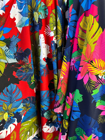 New Hawaiian design print on great quality of spandex scuba 4-way stretch 58/60”